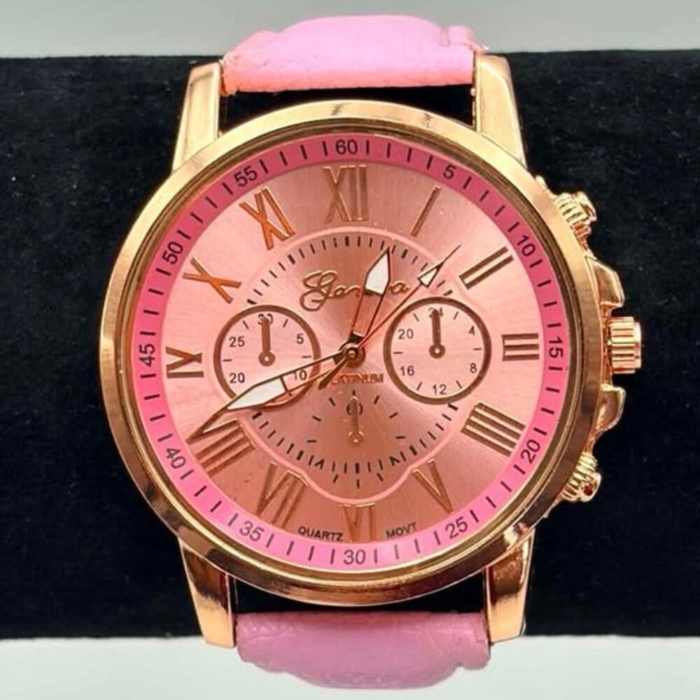 Gold & Pink Geneva Men’s Watch